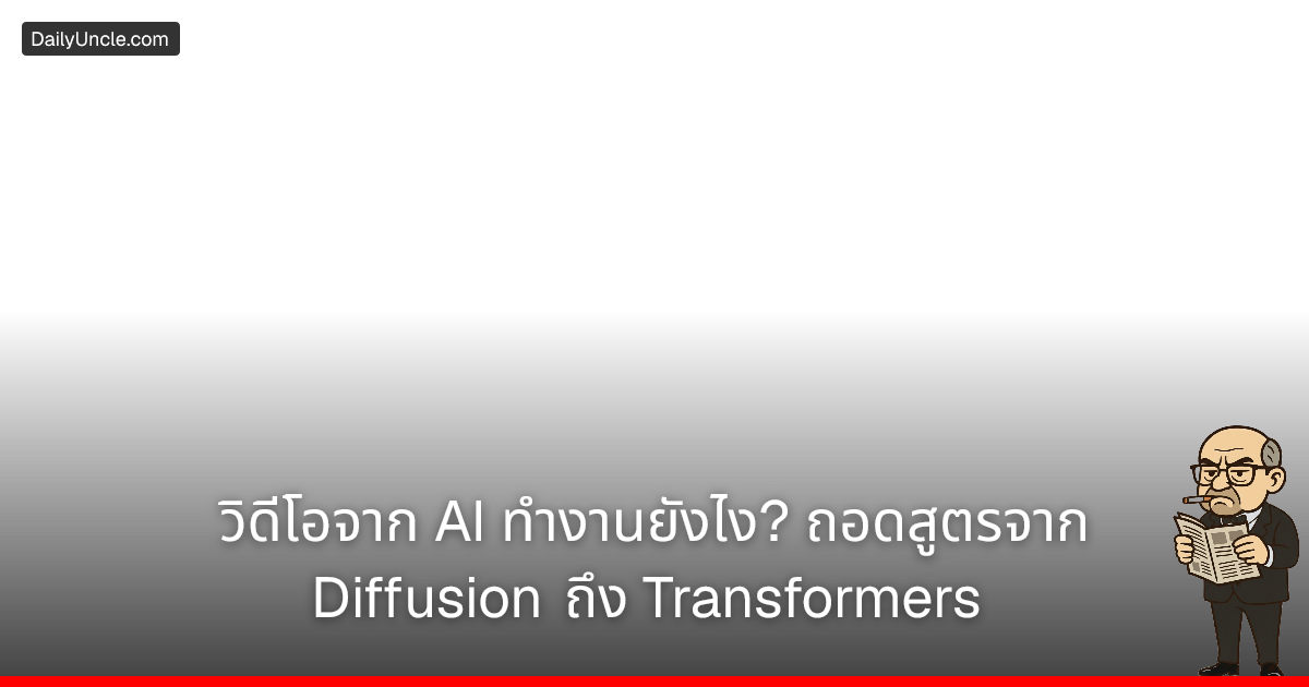 วิดีโอจาก AI ทำงานยังไง? ถอดสูตรจาก Diffusion ถึง Transformers