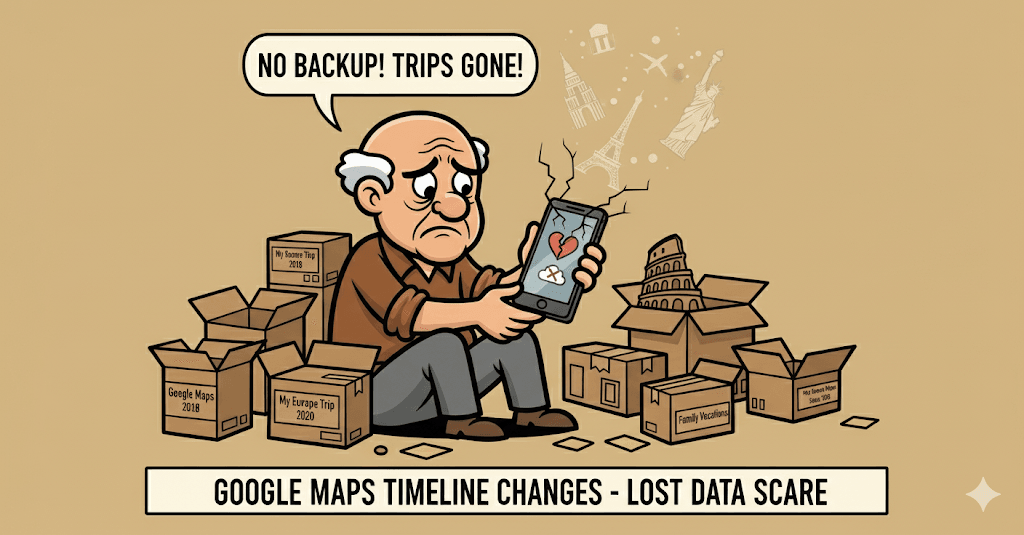 Google Maps เปลี่ยน Timeline ไปเก็บบนเครื่อง ผู้ใช้หลายคนพลาดแบ็กอัพ ทำทริปหลายปีหาย