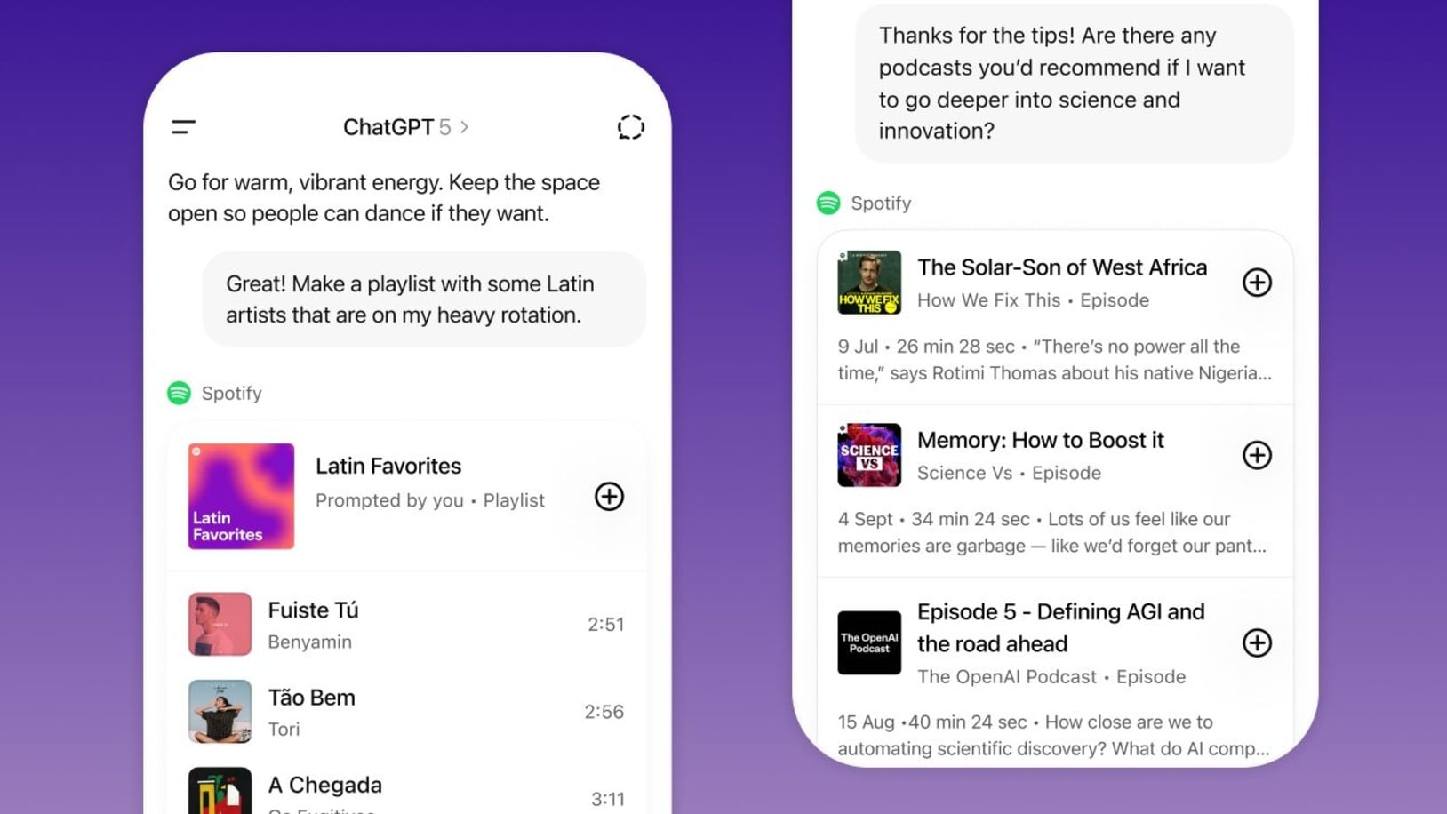 ChatGPT จับมือ Spotify หาเพลง-พอดแคสต์ที่ใช่ แค่พิมพ์บอกในแชต