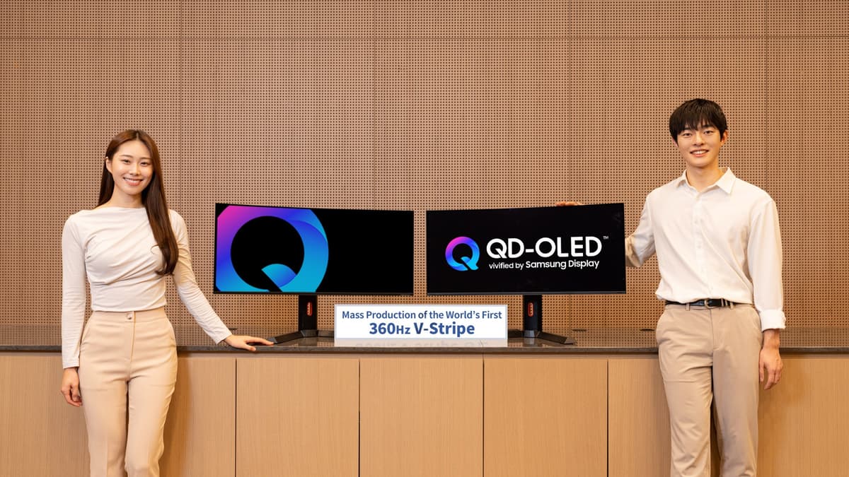Samsung เริ่มผลิตจอ QD-OLED 360Hz โครงสร้าง V-Stripe แก้จุดอ่อนเรื่องตัวหนังสือไม่คม