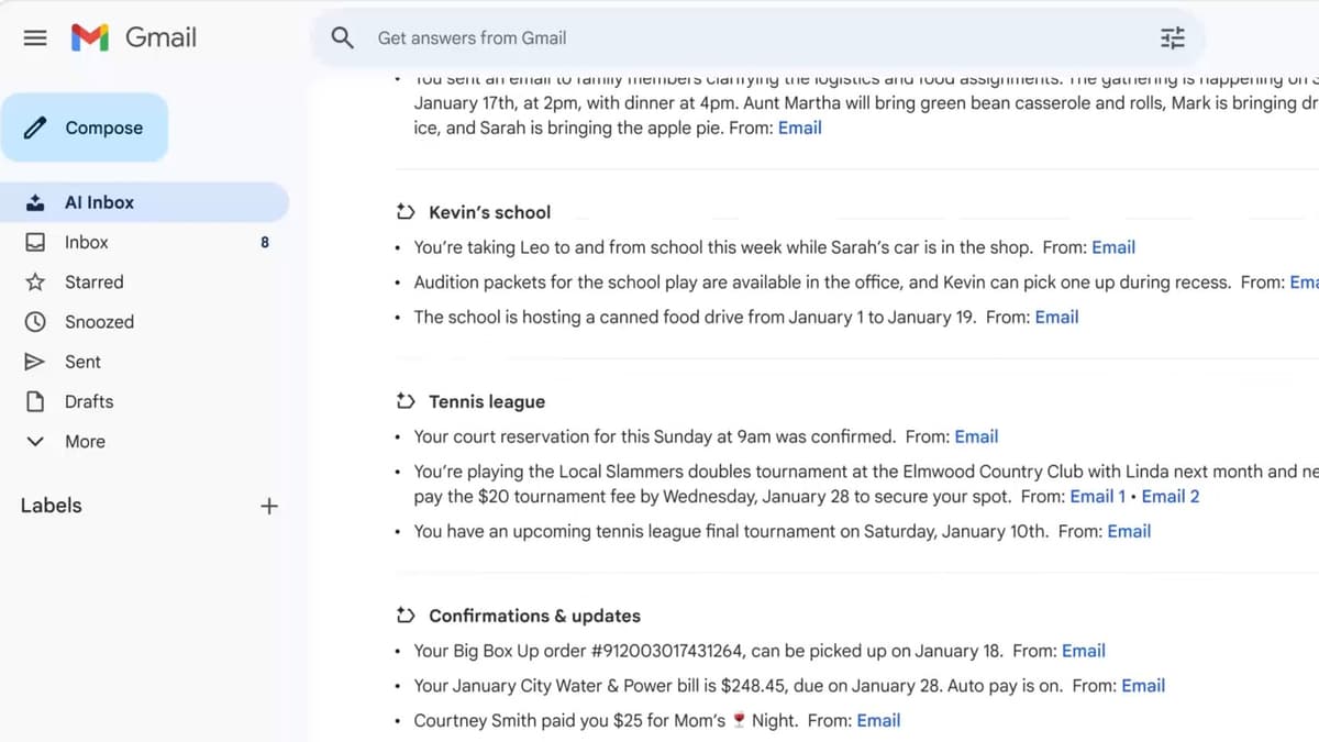 Gmail เข้าสู่ยุค Gemini เต็มตัว เปิดฟีเจอร์ AI ช่วยสรุปและตอบอีเมล