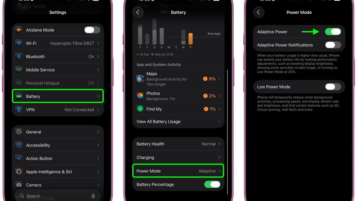 iOS 26 เพิ่มโหมดประหยัดแบตฯ ใหม่ Adaptive Power แต่ไม่ใช่ทุกรุ่นที่ได้ใช้